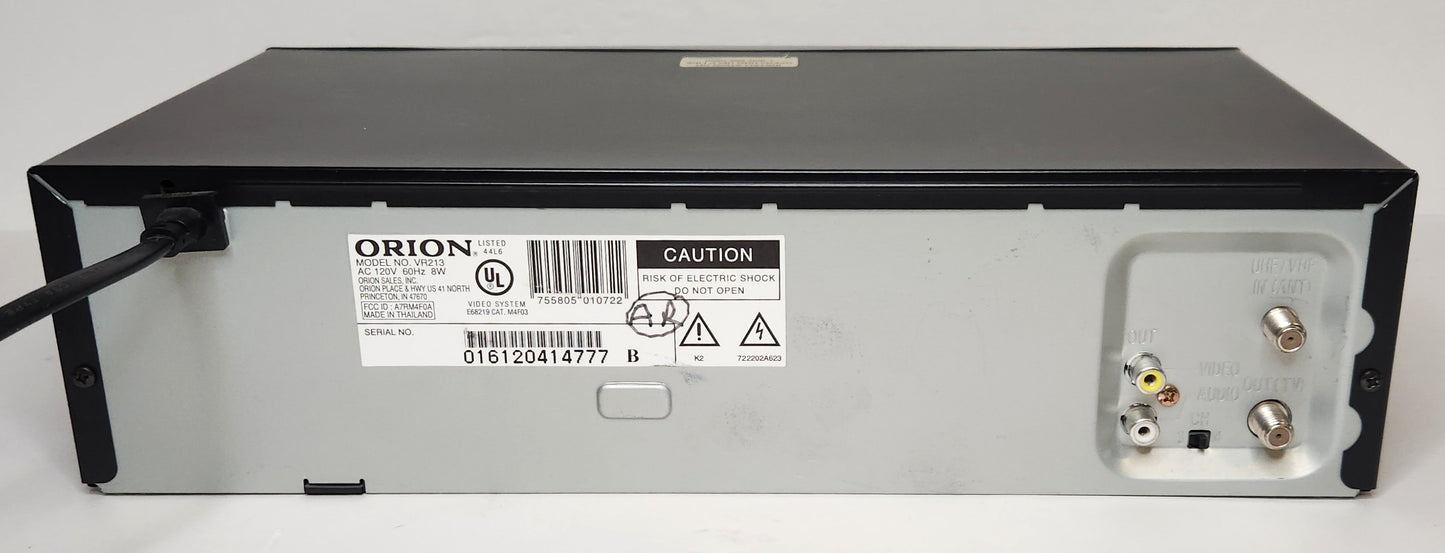 Orion VR213 VCR, 2-Head Mono