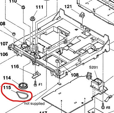 Replacement Belt Kit for Sony 5-Disc CD Changers 1991-1992 - Timing Belt