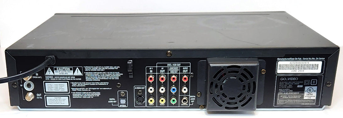 GoVideo VR4940 VCR/DVD Recorder Combo - Rear