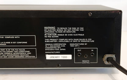 Yamaha CDC-675 5-Disc Carousel CD Changer - Label and Connections