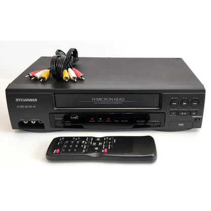 Sylvania SRV196 VCR, 4-Head Hi-Fi Stereo