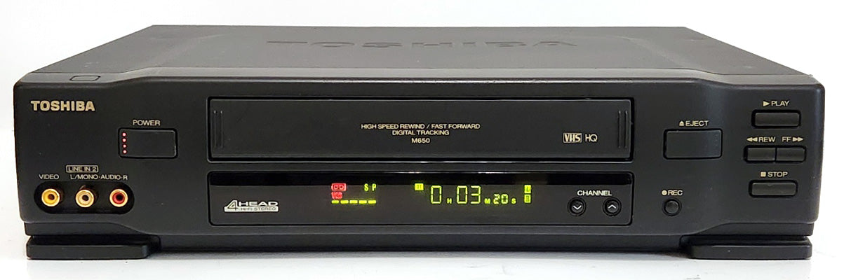 Toshiba M-650 VCR, 4-Head Hi-Fi Stereo - Front
