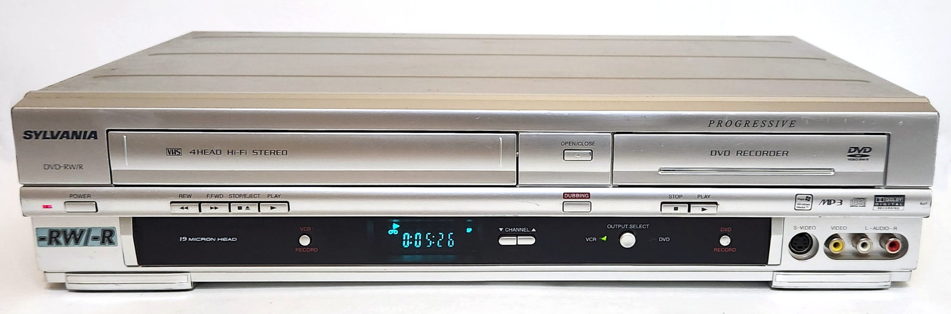 Sylvania DVR90VG VCR/DVD Recorder Combo - Front