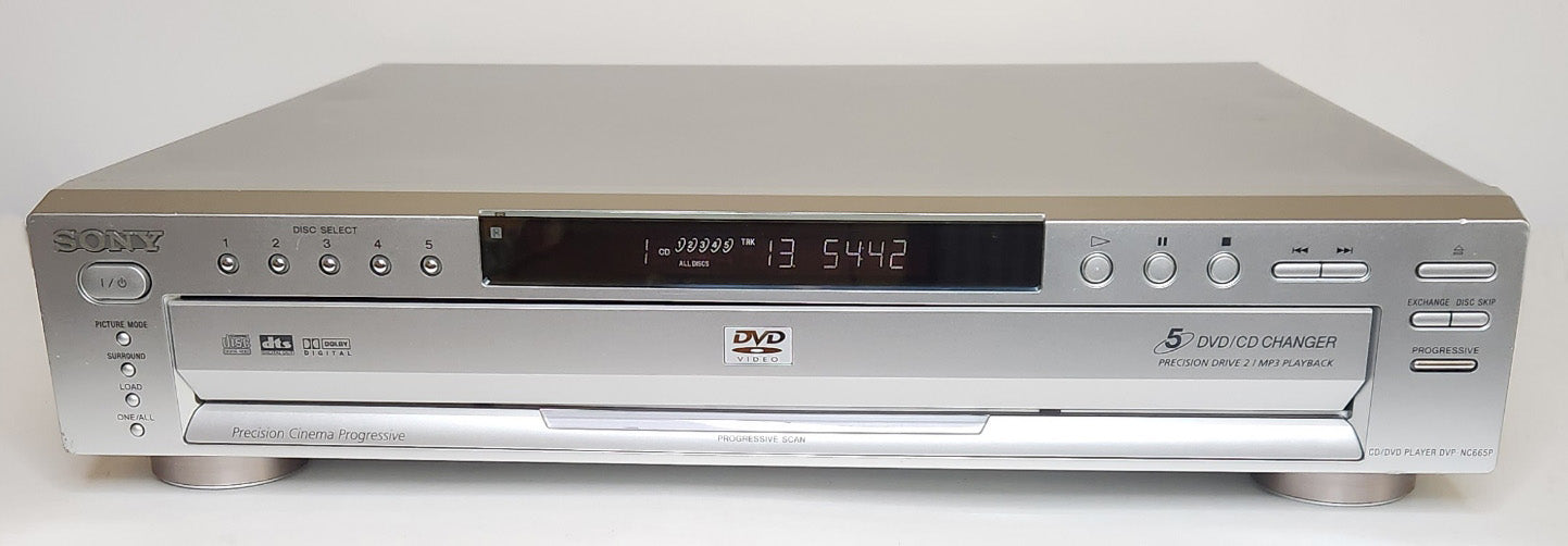Sony DVP-NC665P/S DVD/CD Player, 5 Disc Carousel Changer - Front