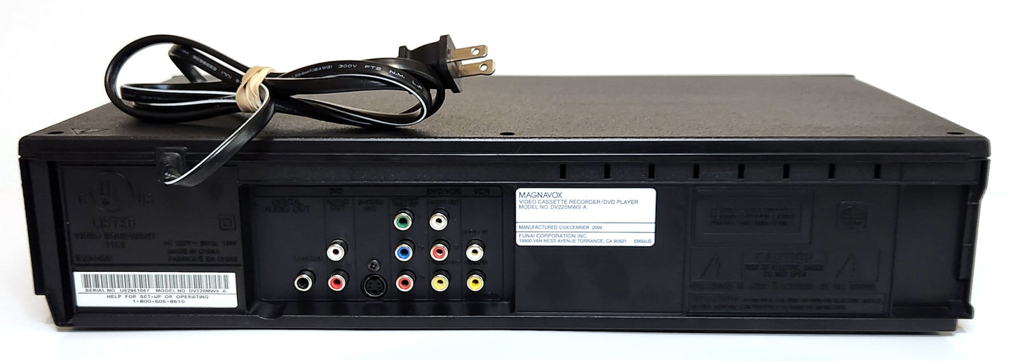 Magnavox DV220MW9 VCR/DVD Player Combo - Rear