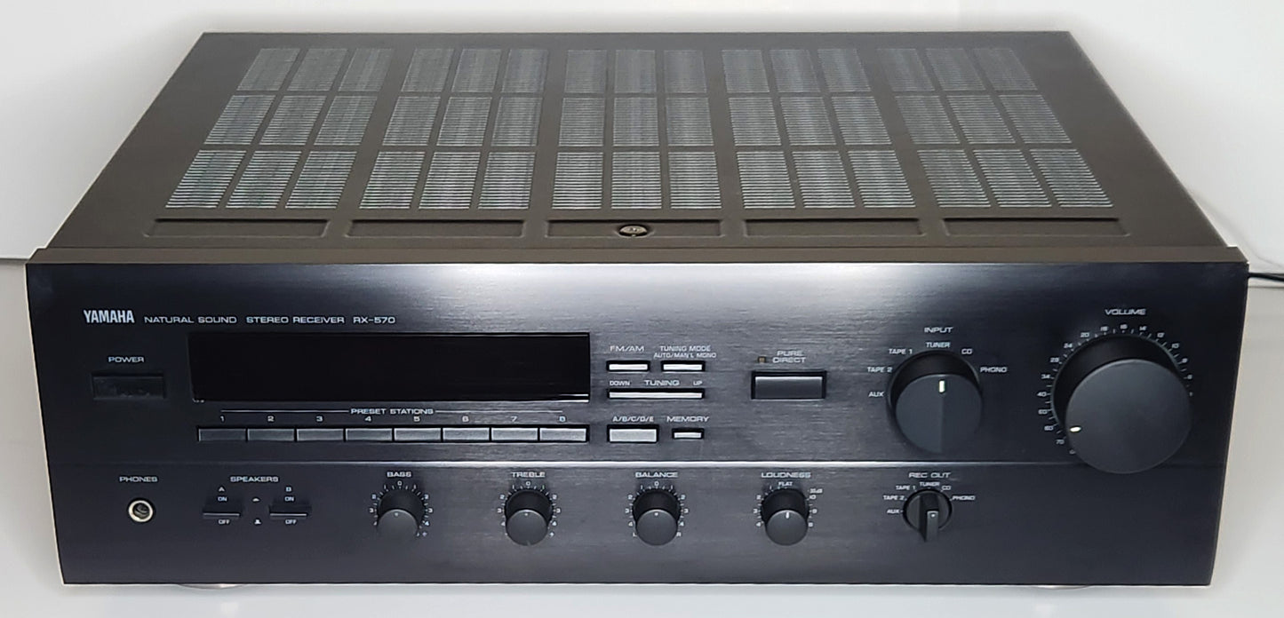 Yamaha RX-570 Natural Sound 2-CH Stereo FM/AM Receiver - Front