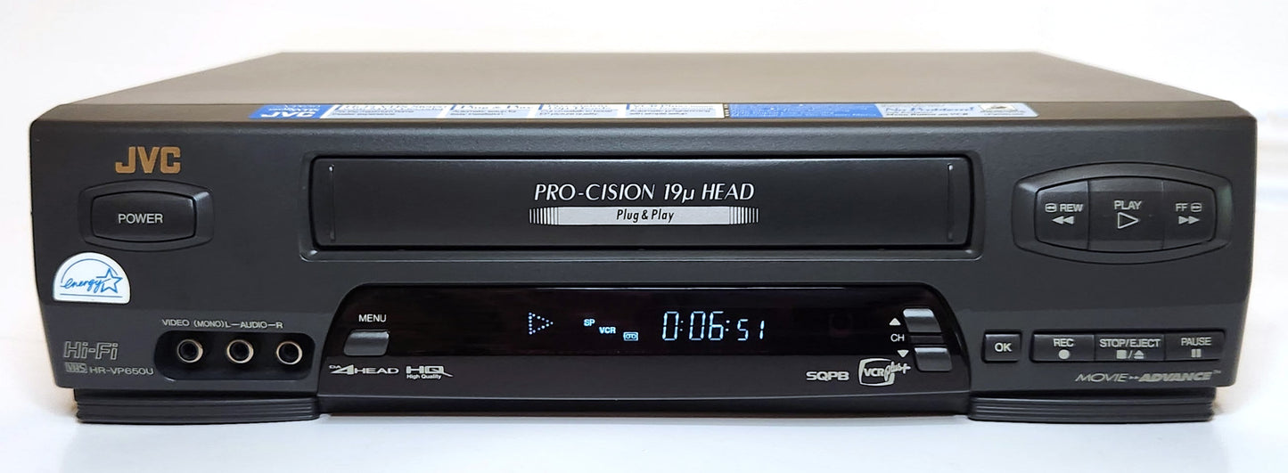 JVC HR-VP650U VCR, 4-Head Hi-Fi Stereo - Front