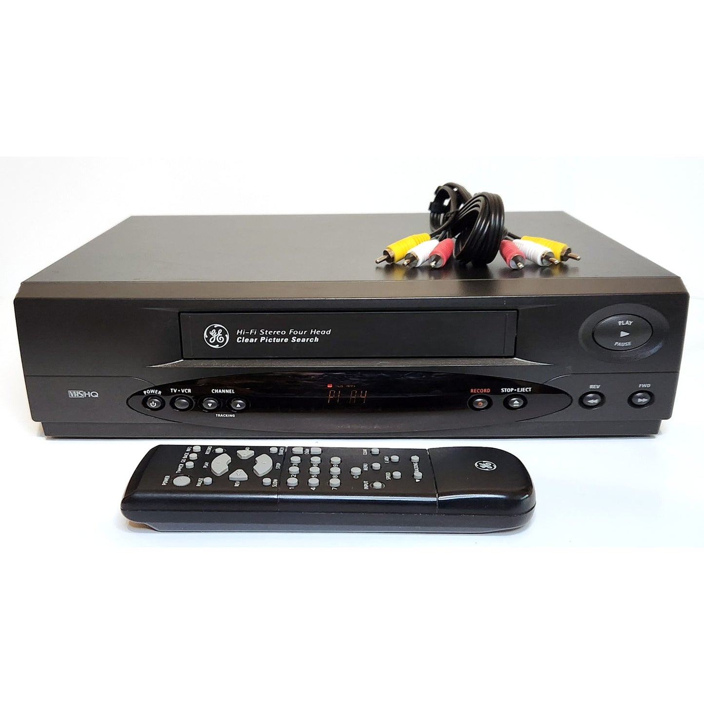 GE VG4064 video cassette player 4 Head VCR plus + VHS Player - No