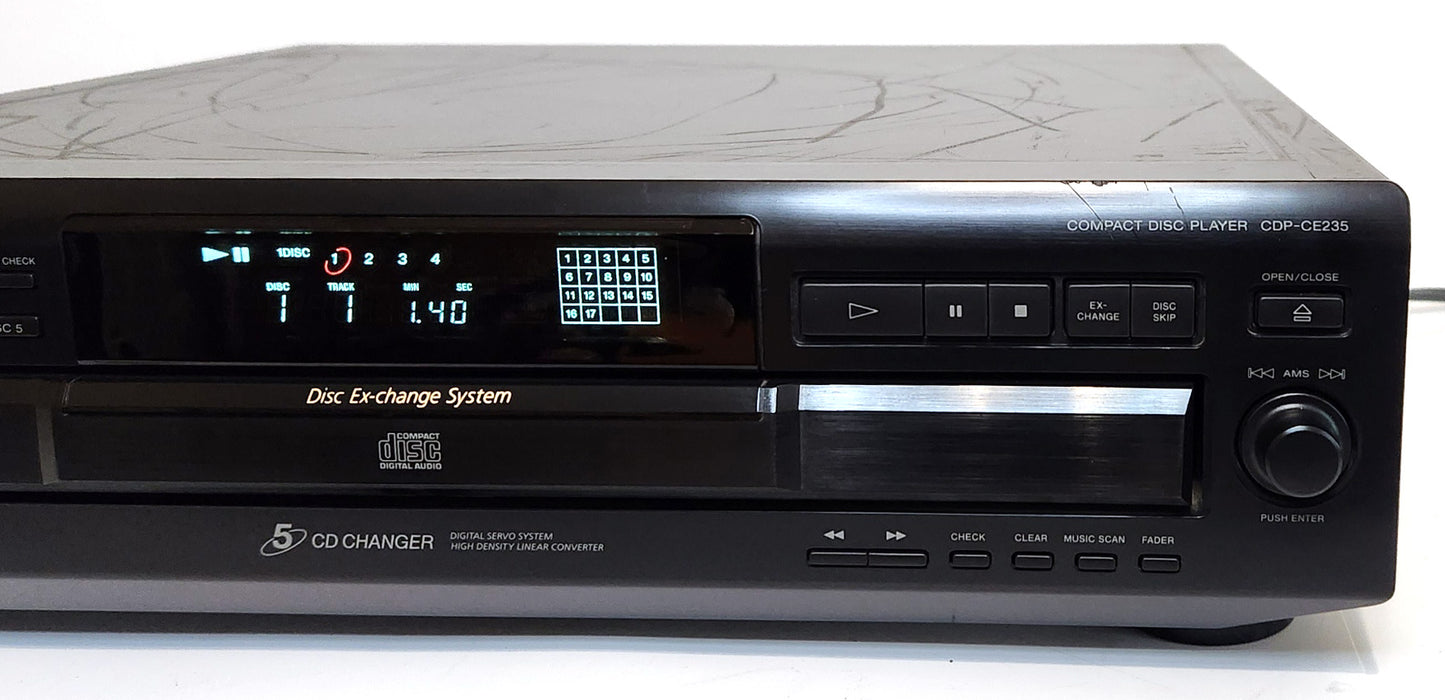 Sony CDP-CE235 5-Disc Carousel CD Changer - Right