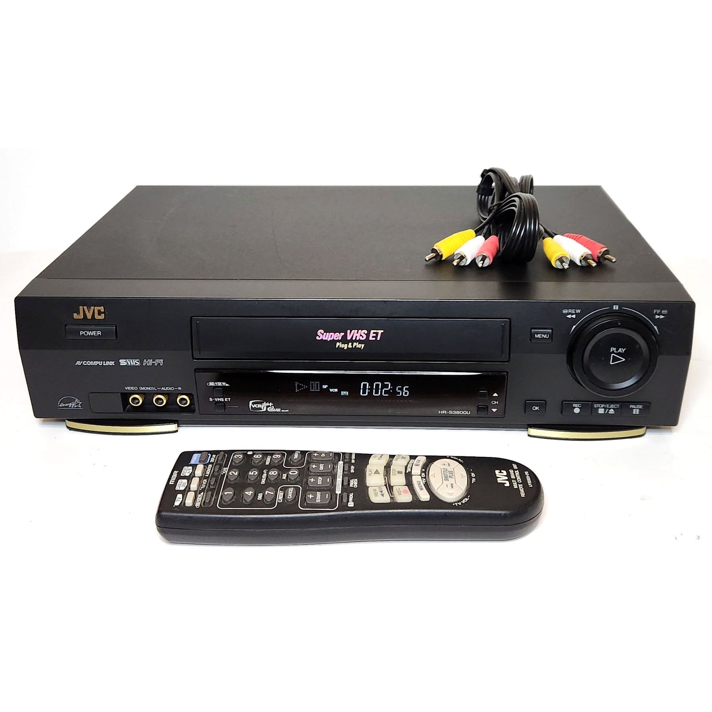 JVC HR-S3800U VCR, 4-Head Hi-Fi Stereo, Super VHS