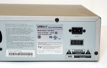 Liteon LVC-9016G VCR/DVD Recorder Combo - Label