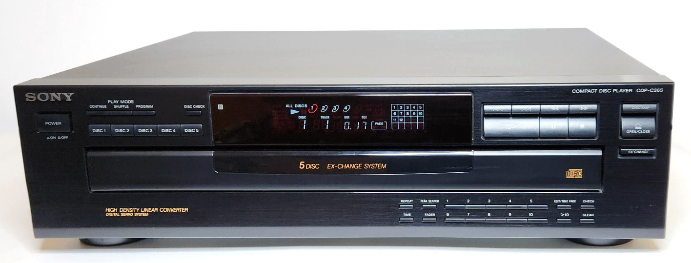 Sony CDP-C365 5-Disc Carousel CD Changer - Front