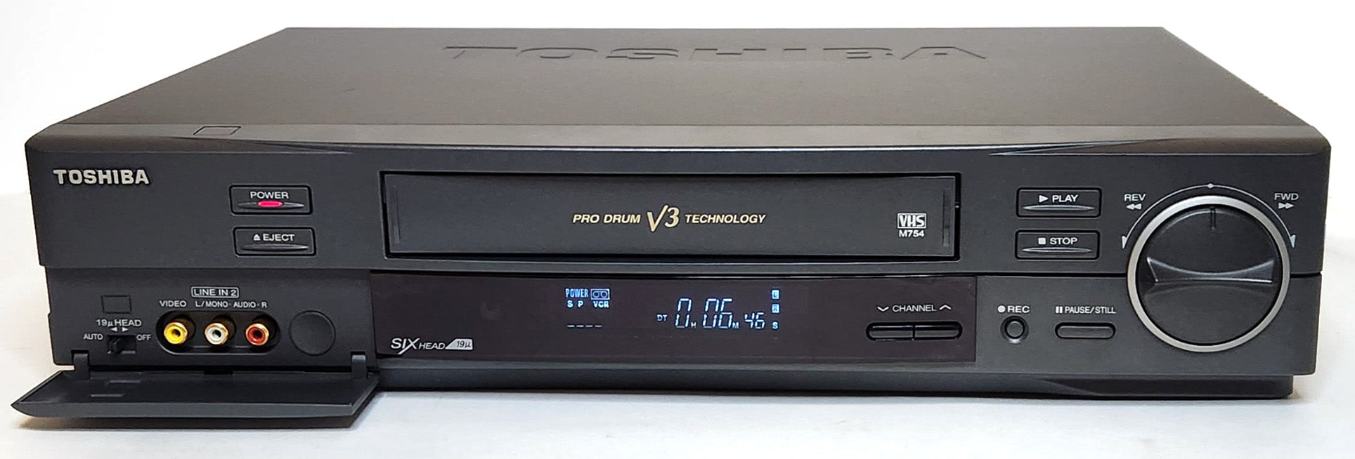 Toshiba M-754 VCR, 6-Head Hi-Fi Stereo - Front