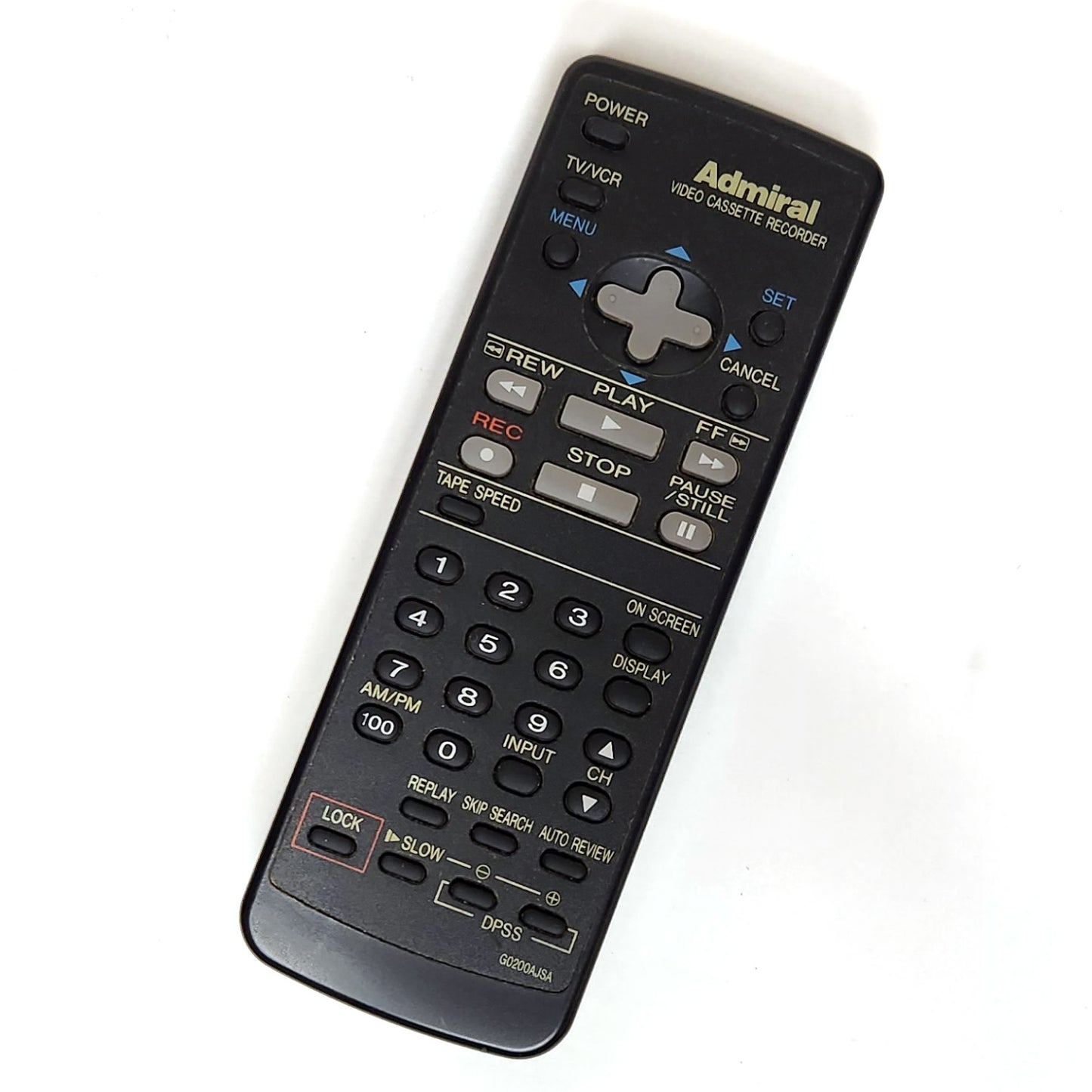 Admiral JSJ20450 VCR, 4-Head Mono - Remote Control