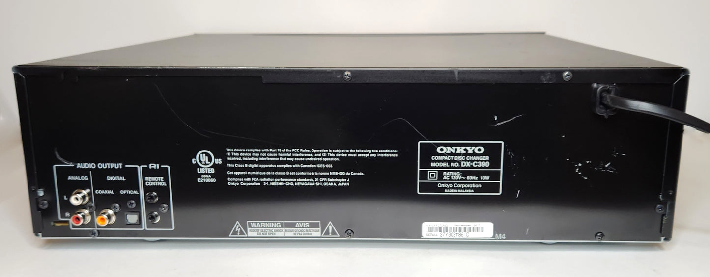 Onkyo DX-C390 6-Disc Carousel CD Changer - Rear