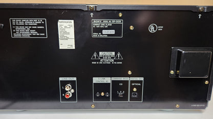 Sony CDP-CX220 MegaStorage 200 CD Changer - Connections and Label