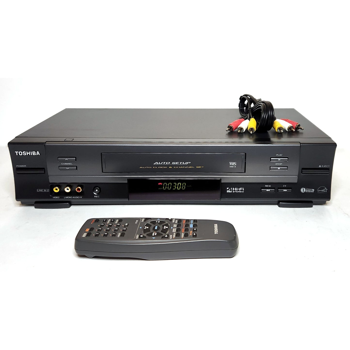 Toshiba W-614 VCR, 4-Head Hi-Fi Stereo