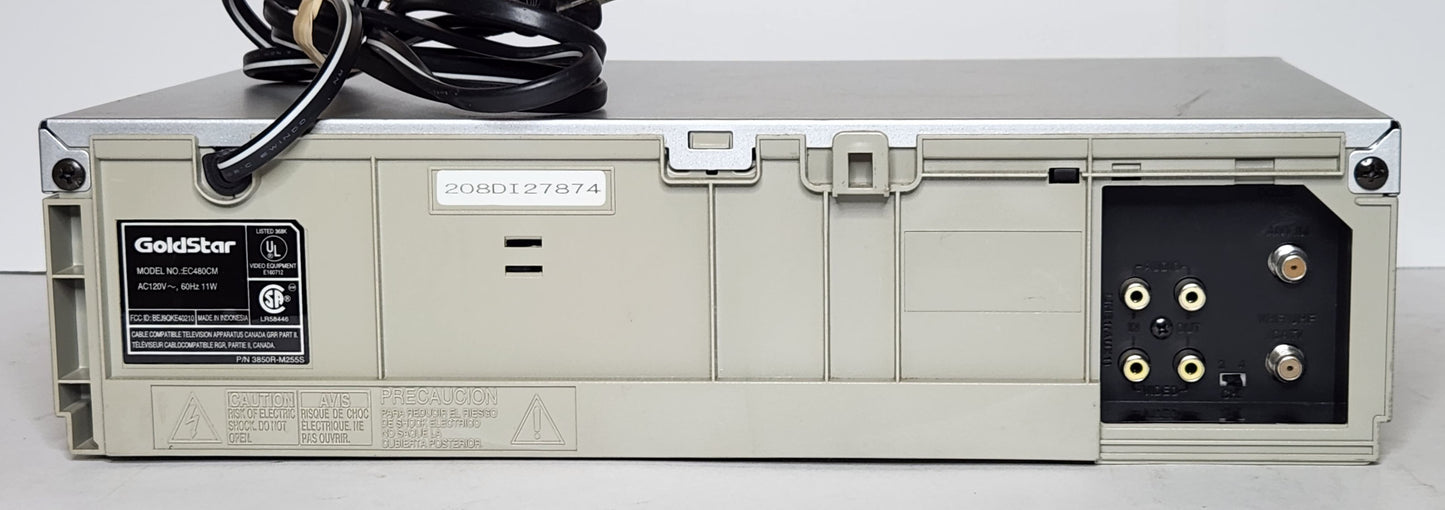 LG (GoldStar) EC480CM VCR, 4-Head Mono - Rear