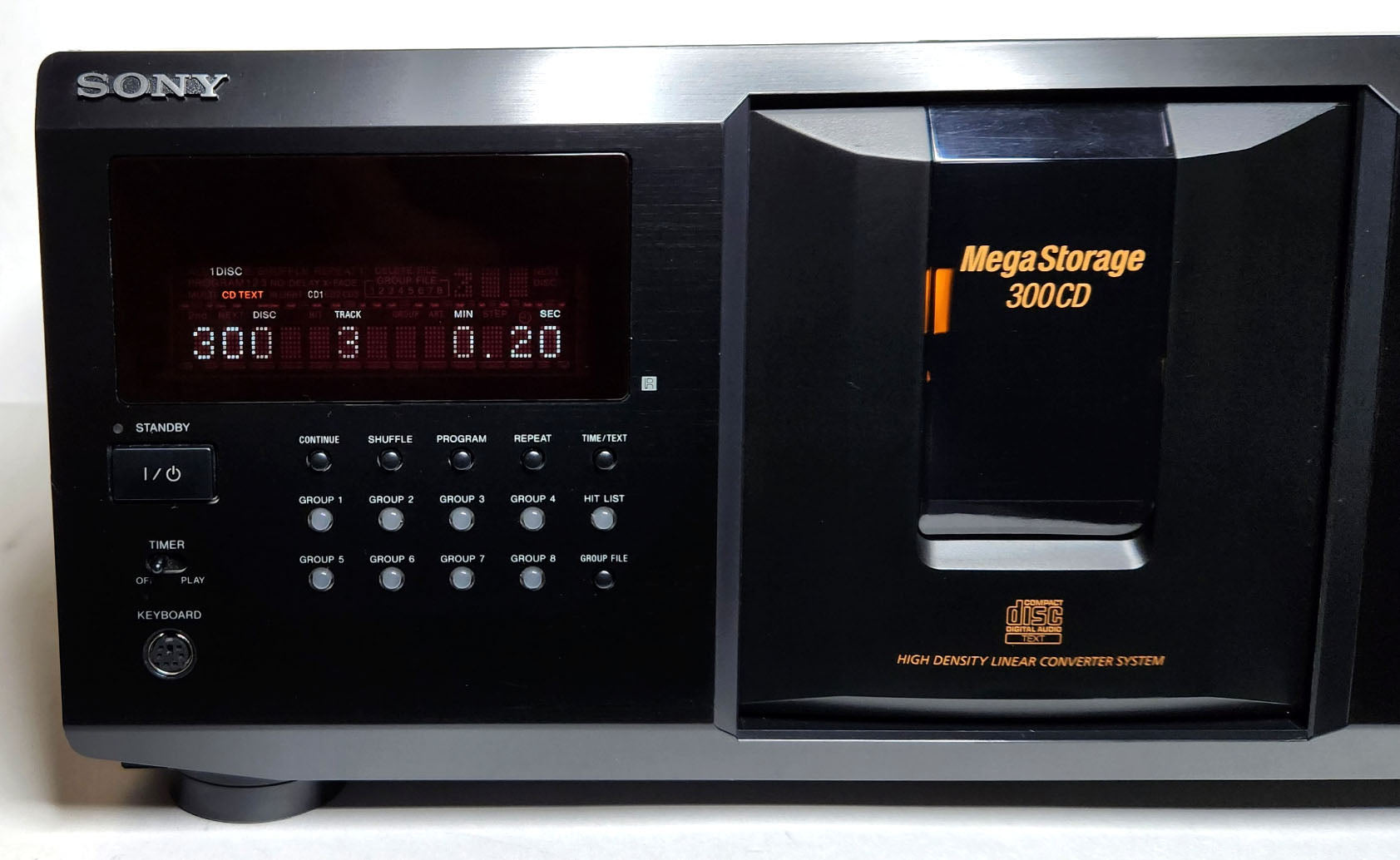 Sony CDP-CX355 MegaStorage 300 CD Changer - Left