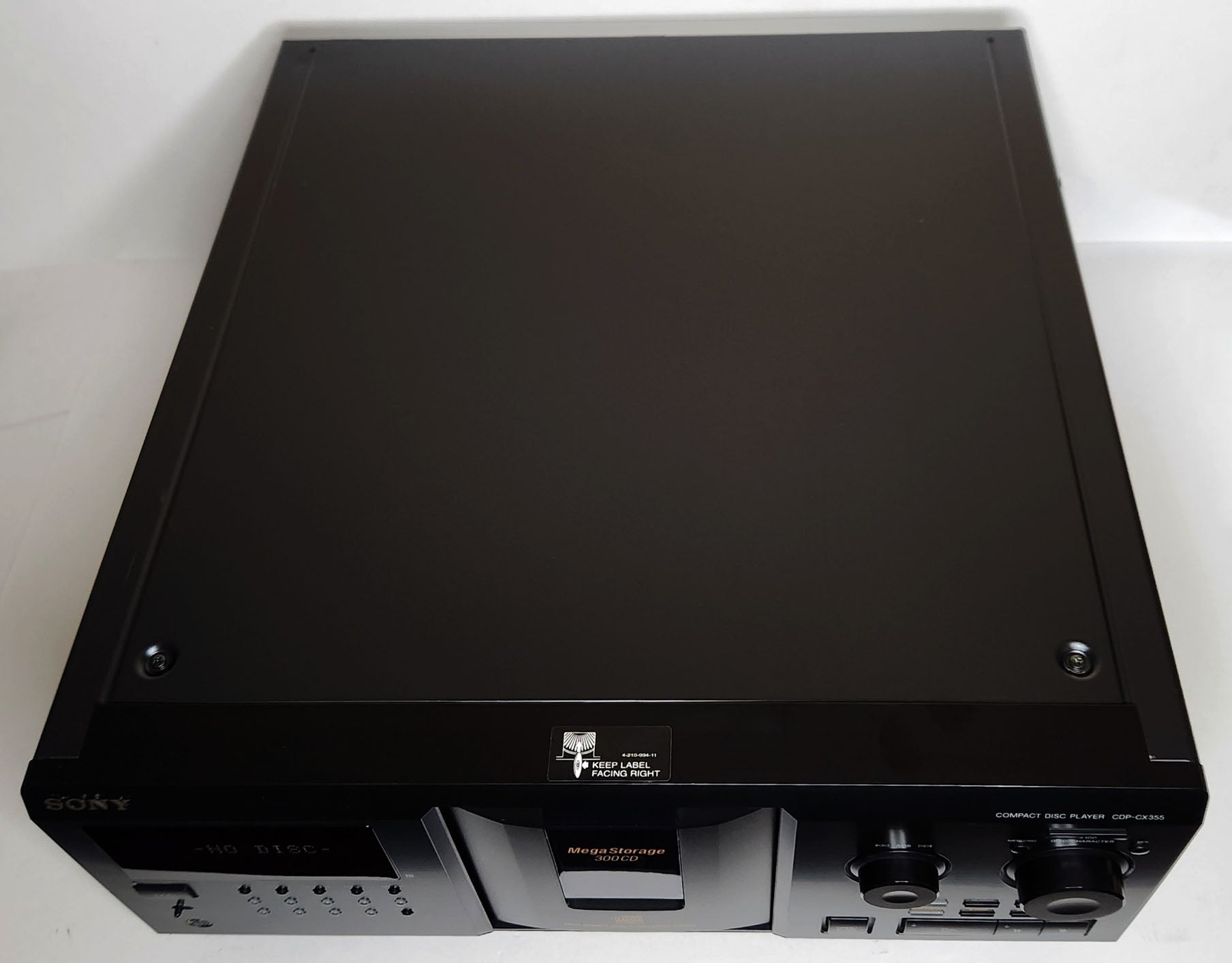 Sony CDP-CX355 MegaStorage 300 CD Changer - Top