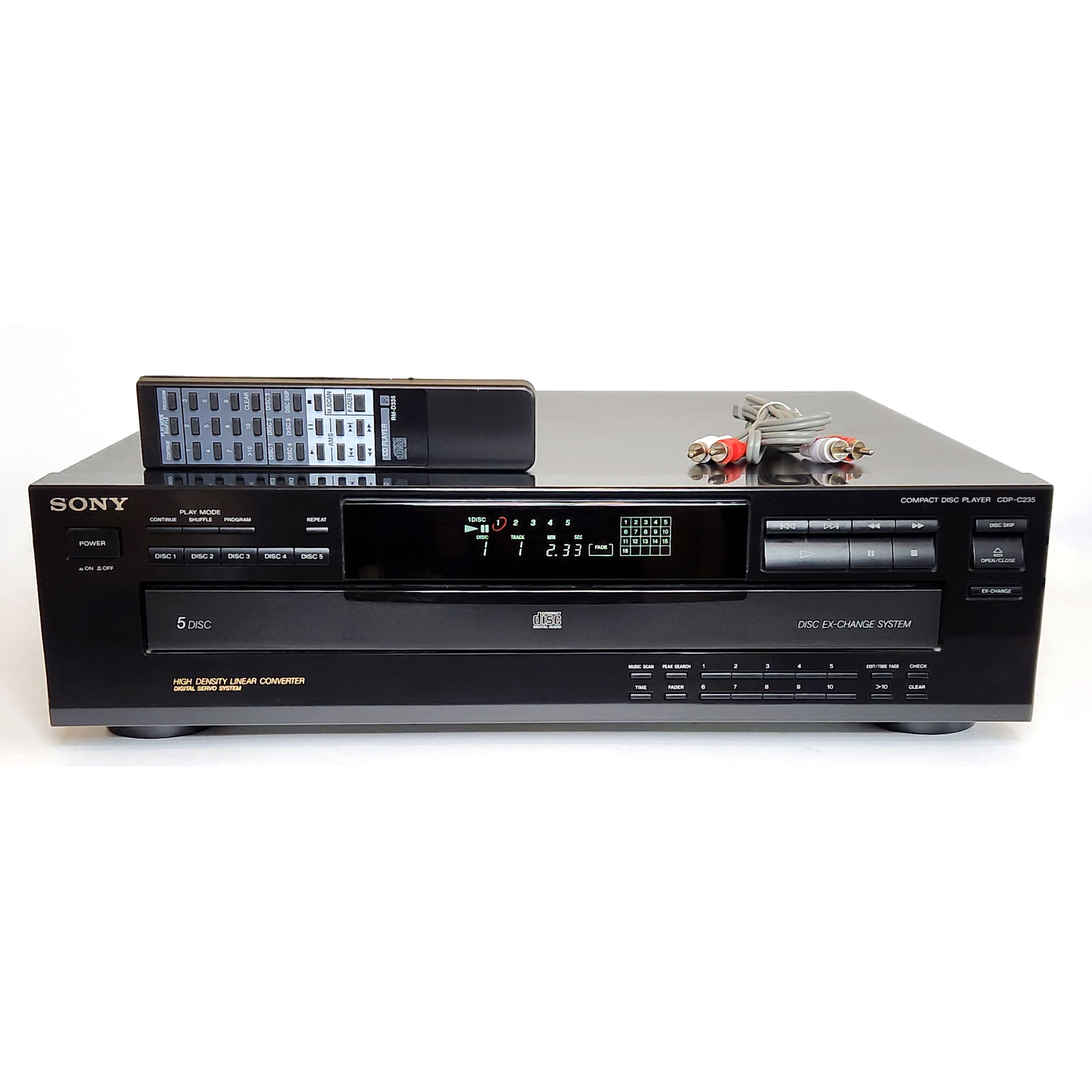Sony CDP-C235 5-Disc Carousel CD Changer Player – VCR-DVD.com