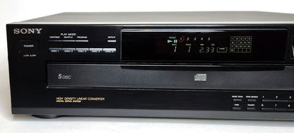 Sony CDP-C235 5-Disc Carousel CD Changer - Left