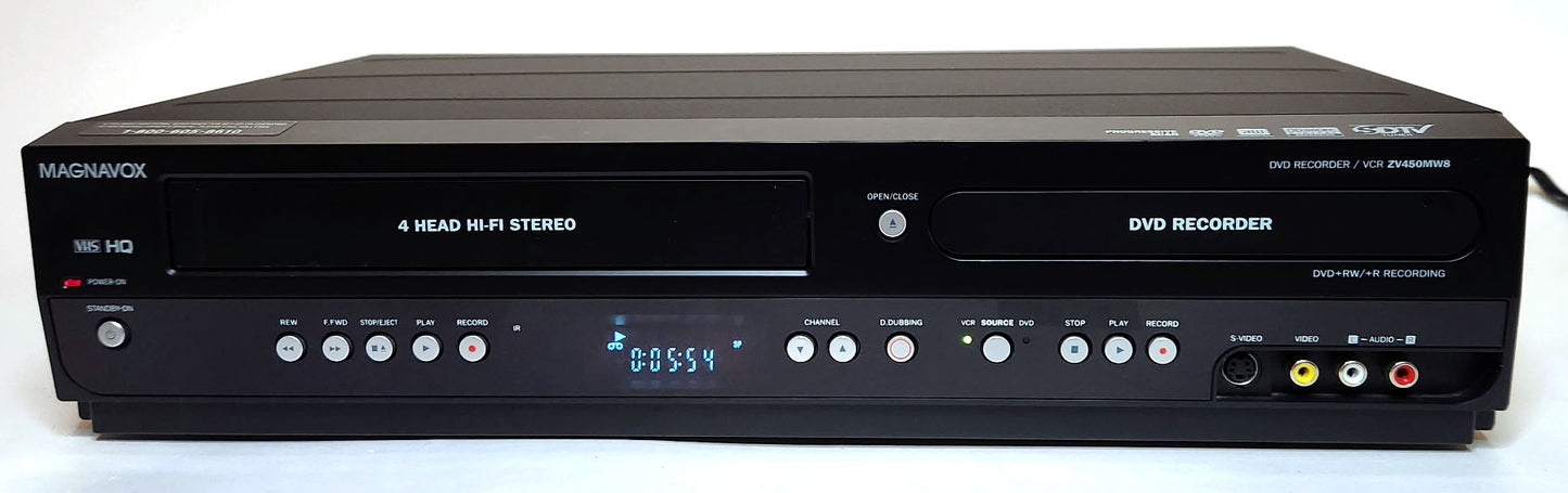 Magnavox ZV450MW8 VCR/DVD Recorder Combo with Digital Tuner - Front