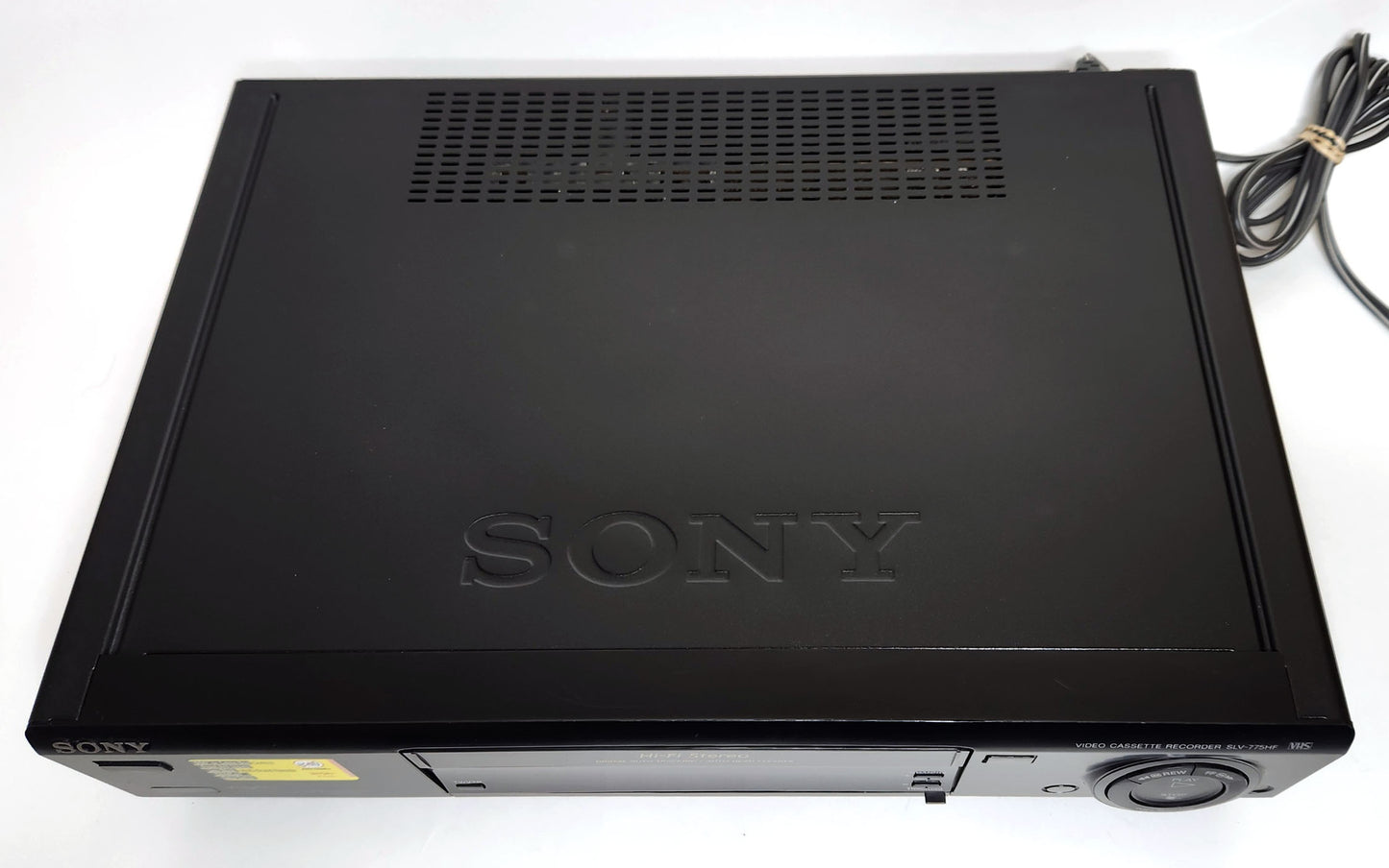 Sony SLV-775HF VCR, 4-Head Hi-Fi Stereo - Top