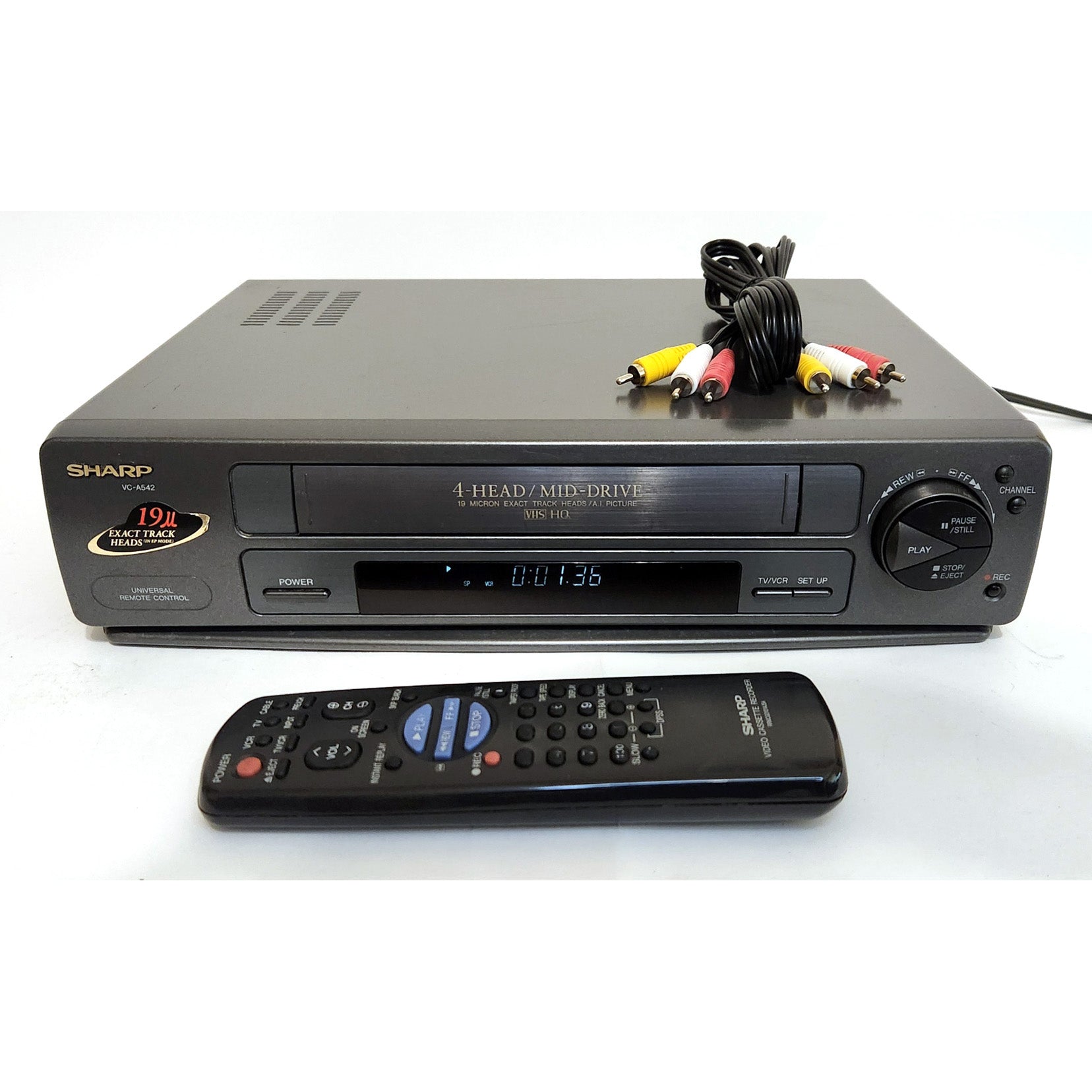 Sharp VC-A542U VCR, 4-Head Mono