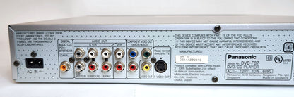 Panasonic DVD-F87 DVD/CD Player, 5 Disc Carousel Changer - Connections and Label