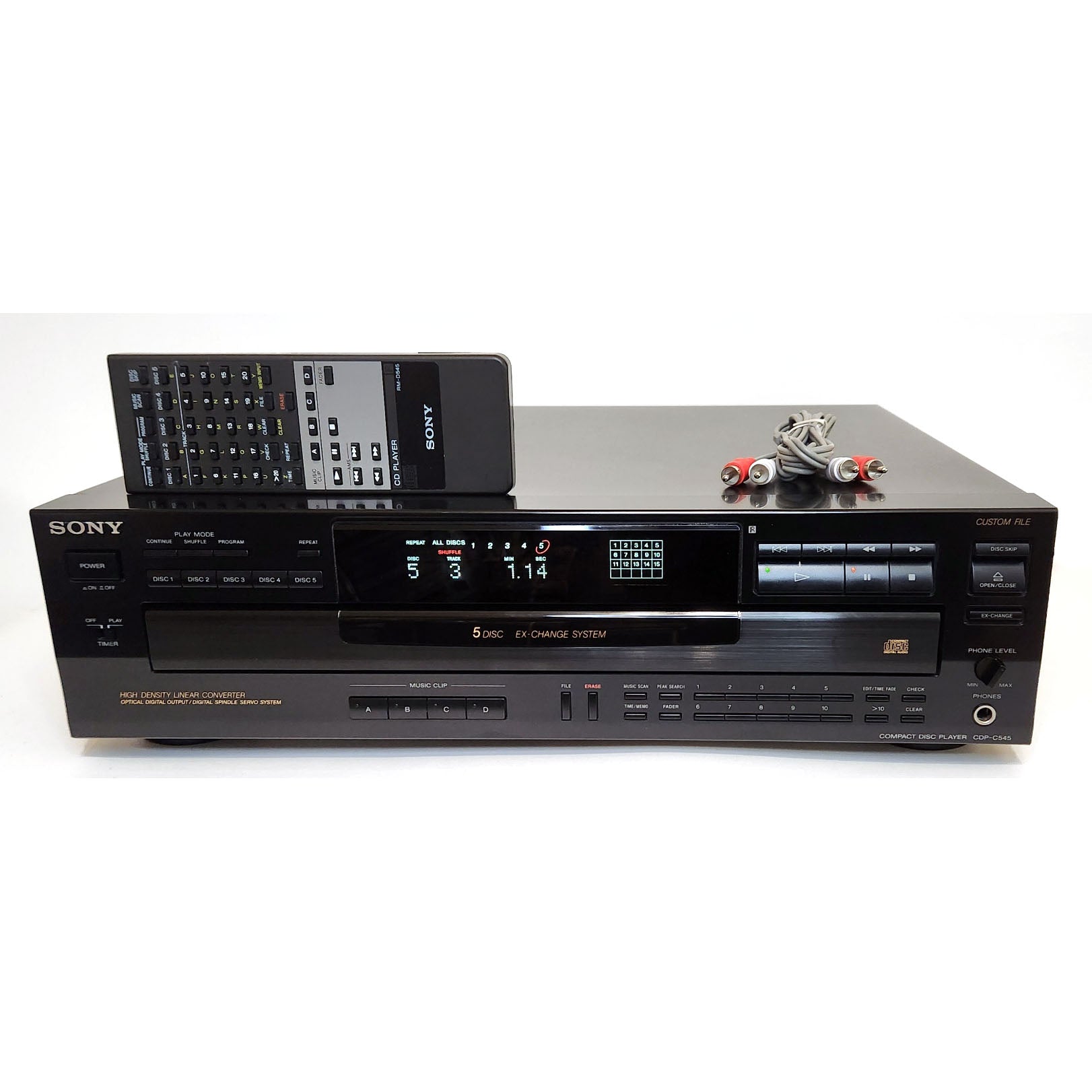 SONY CDP-C235 5-Disc CD Compact Disc Player offers Carousel Changer Audio Stereo Deck