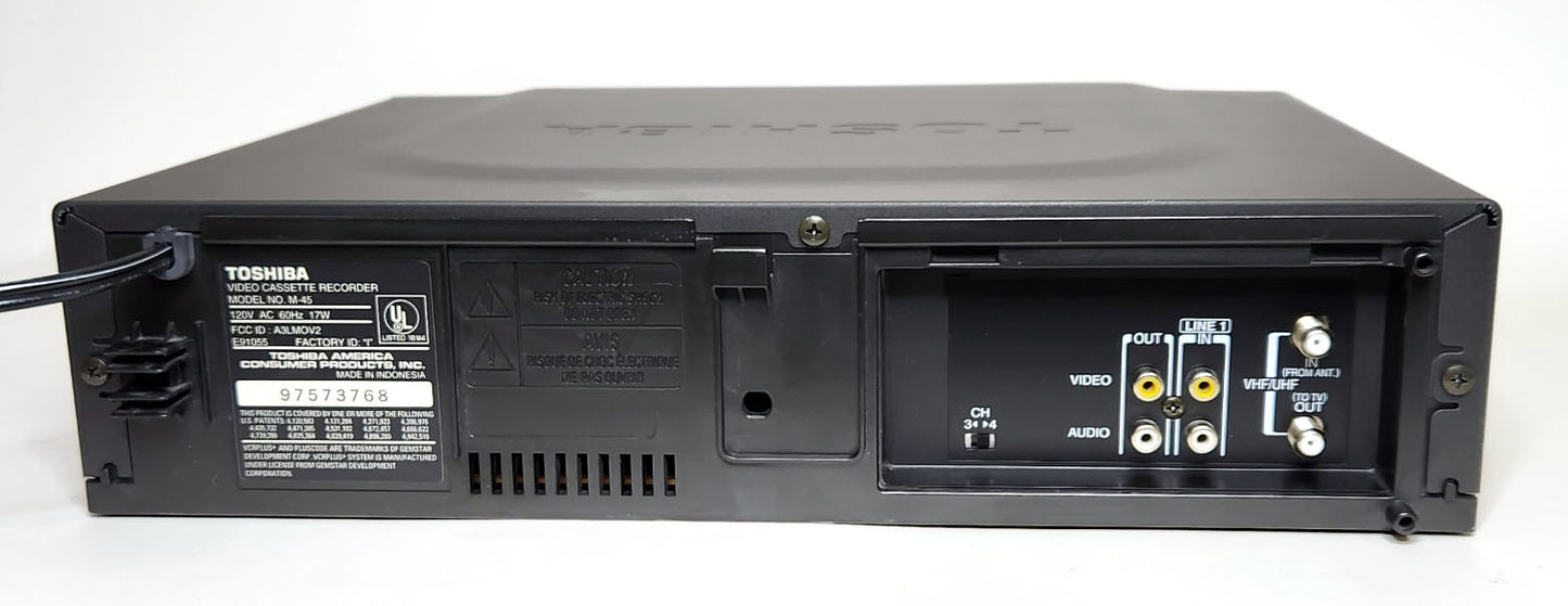 Toshiba M-45 VCR, 4-Head Mono - Rear