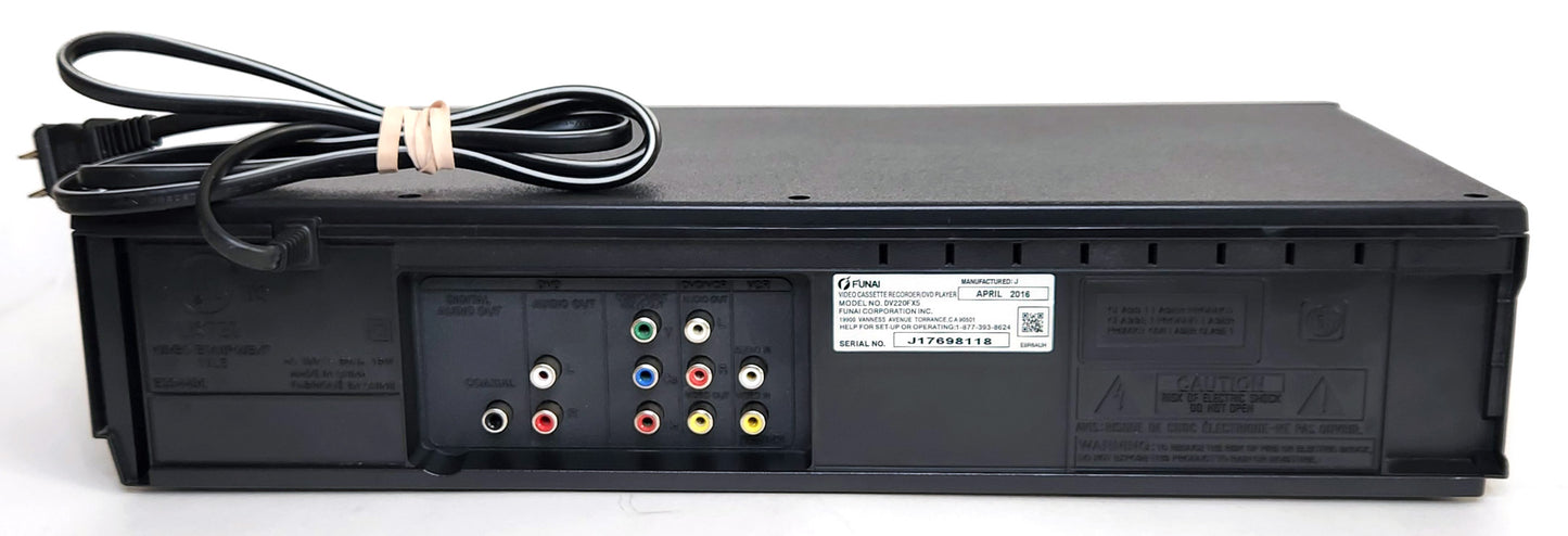 Funai DV220FX5 VCR/DVD Player Combo - Rear