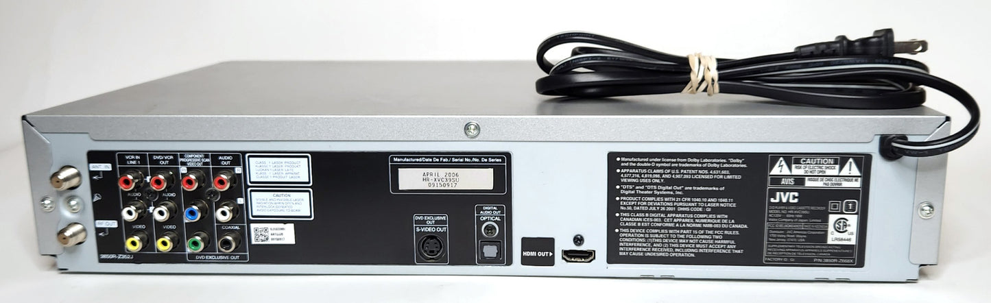 JVC HR-XVC39SU VCR/DVD Player Combo with HDMI - Rear