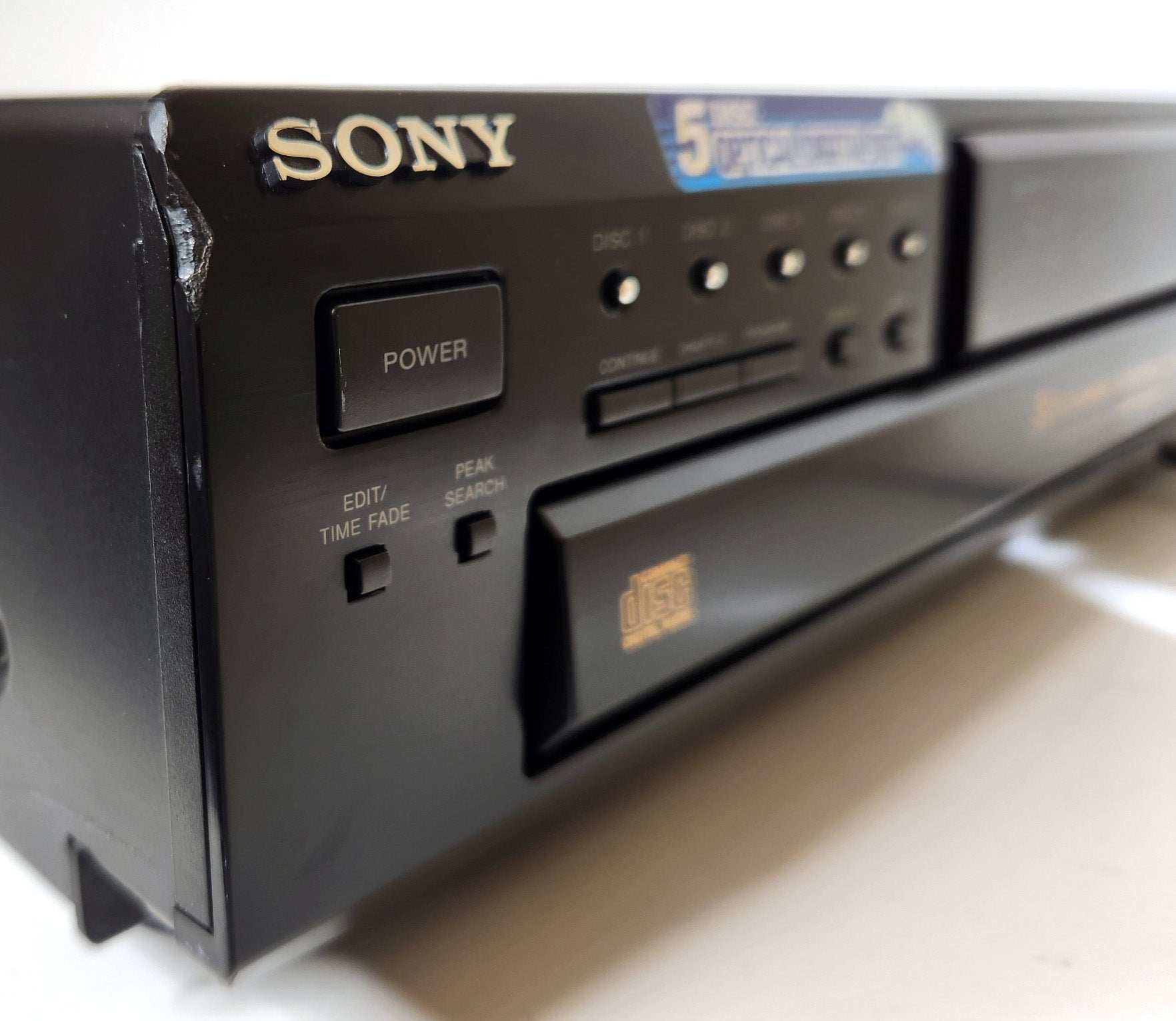Sony CDP-CE345 5-Disc Carousel CD Changer - Left Corner