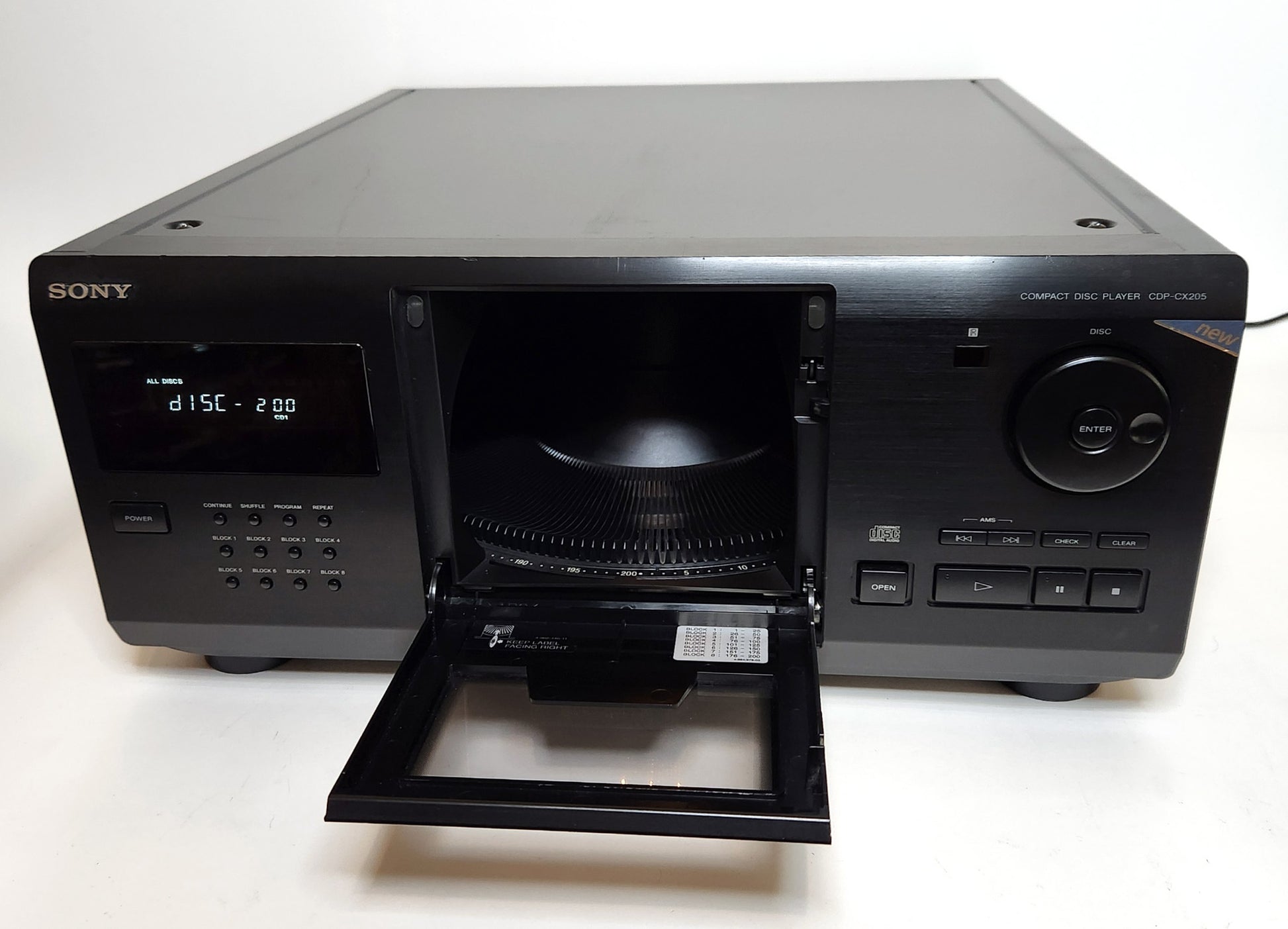 Sony CDP-CX205 MegaStorage 200 CD Changer - Front Loading Door Open