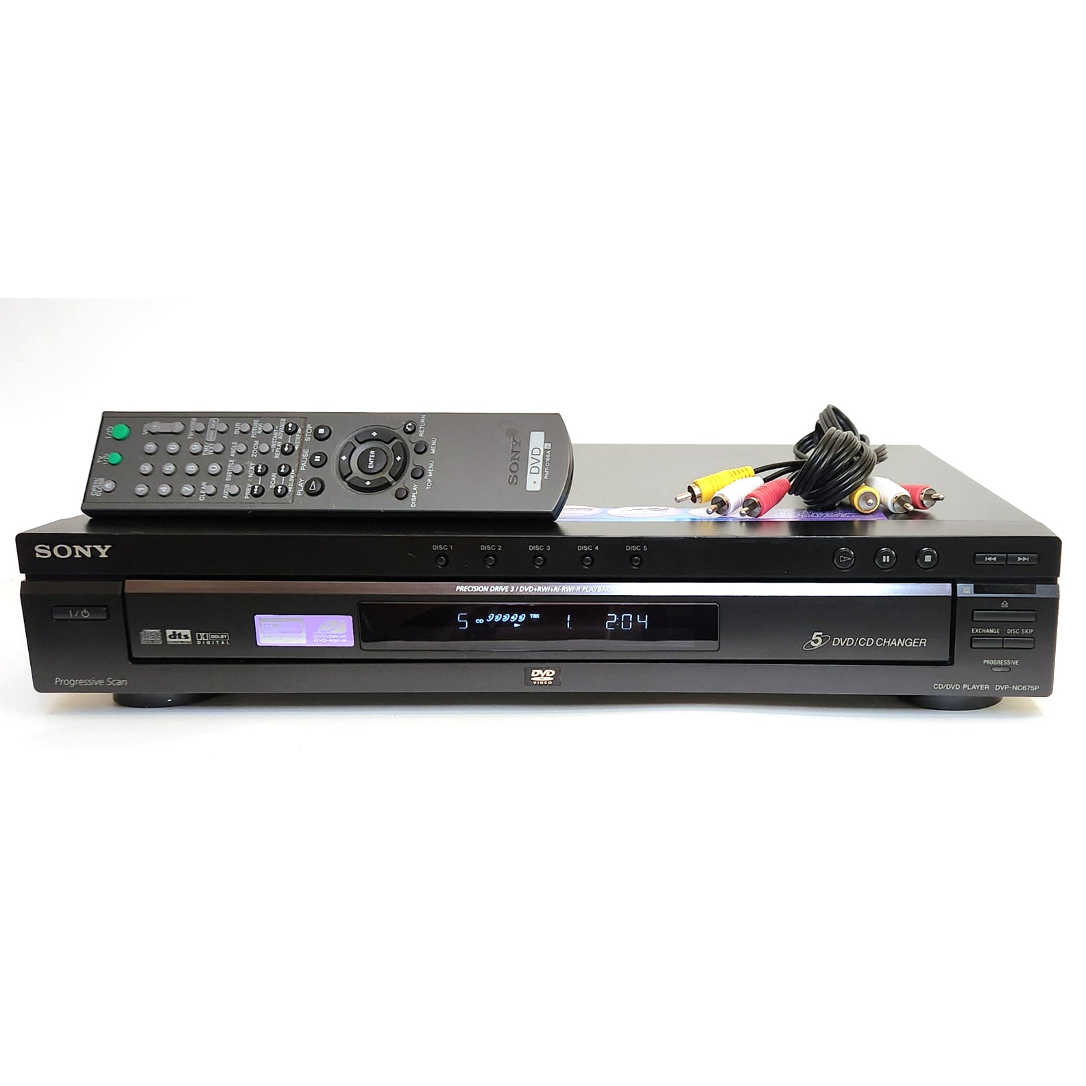 Sony DVP-NC675P DVD/CD Player, 5 Disc Carousel Changer, Black