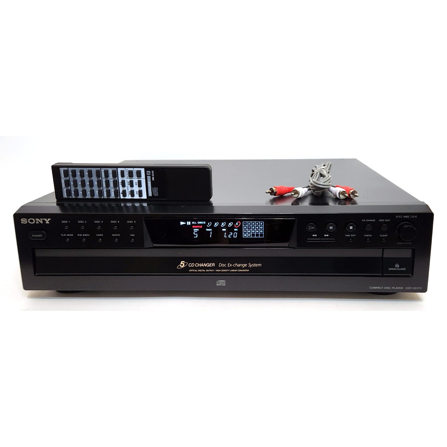 Sony CDP CE275 5 Disc Carousel CD Changer Player VCR DVD sony-cdp-ce275-5-disc-carousel-cd-changer-player-vcr-dvd