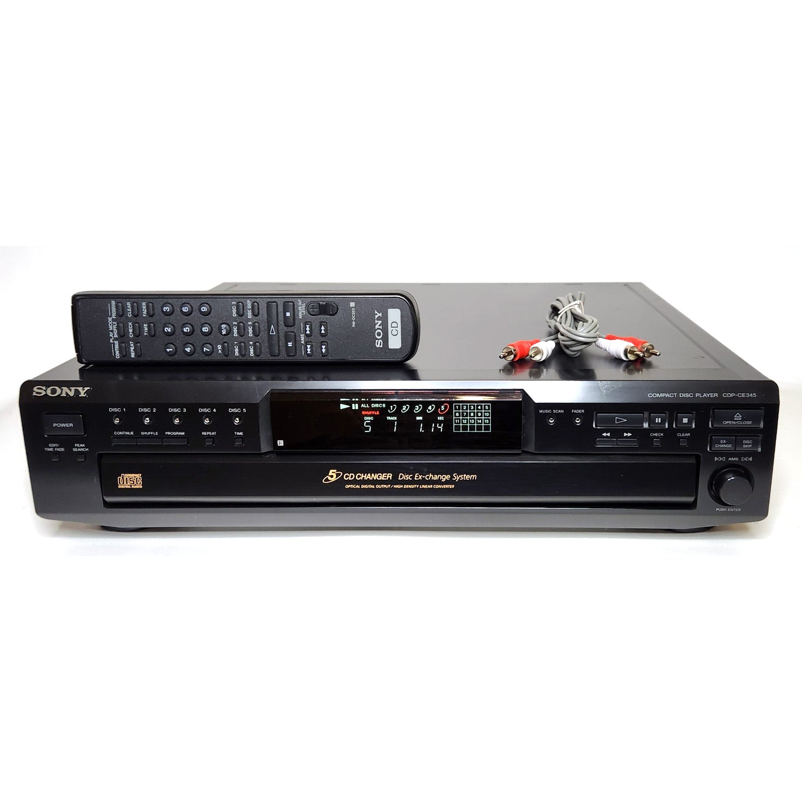 Sony CDP-CE345 5-Disc Carousel CD Changer Player – VCR-DVD.com