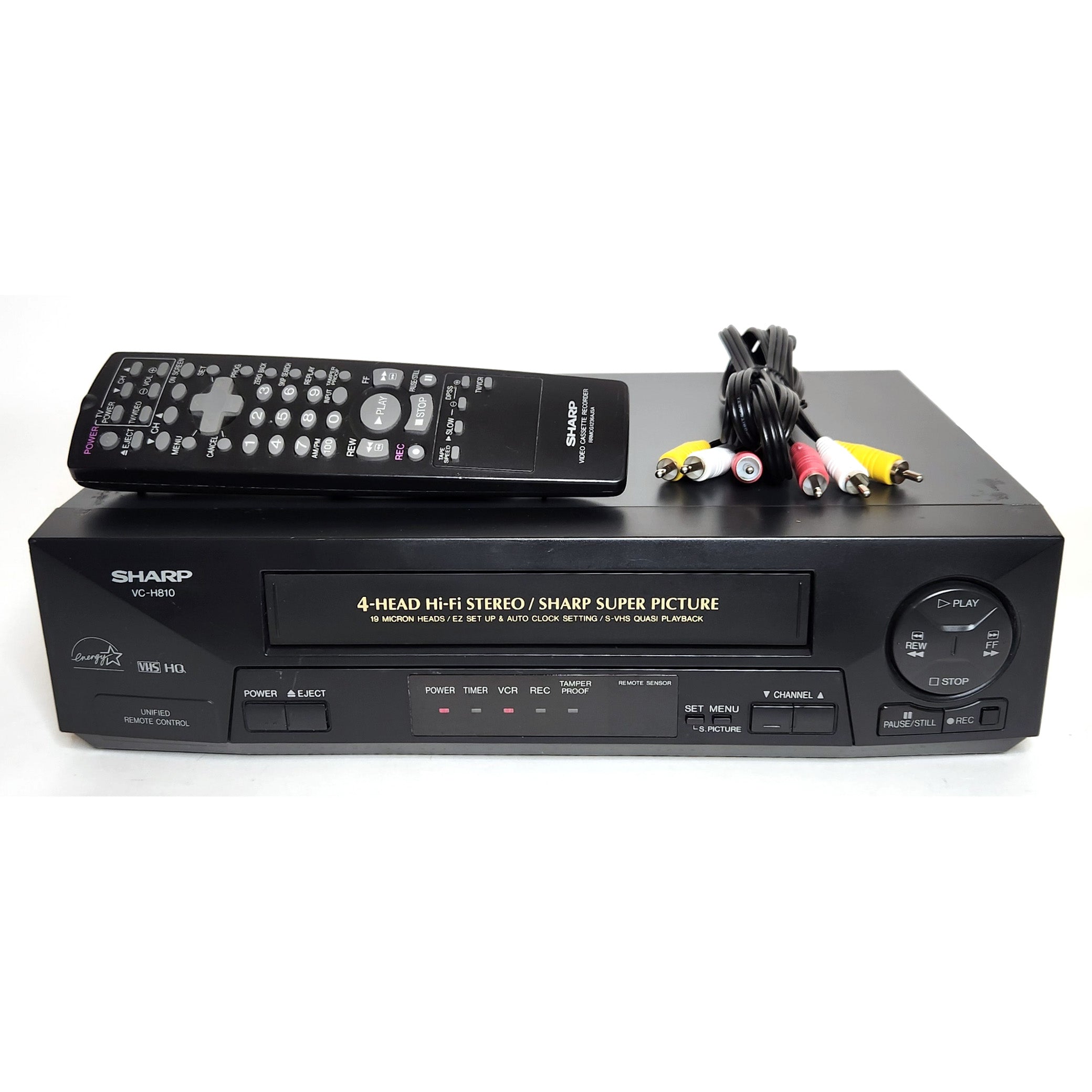Sharp VC-H810U VCR, 4-Head Hi-Fi Stereo VHS Player Recorder – VCR-DVD.com