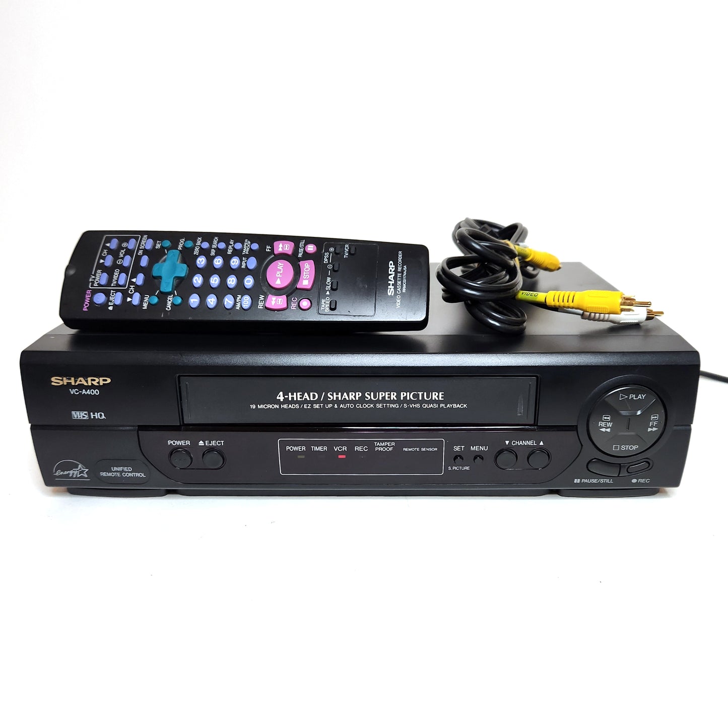 Sharp VC-A400U VCR, 4-Head Mono