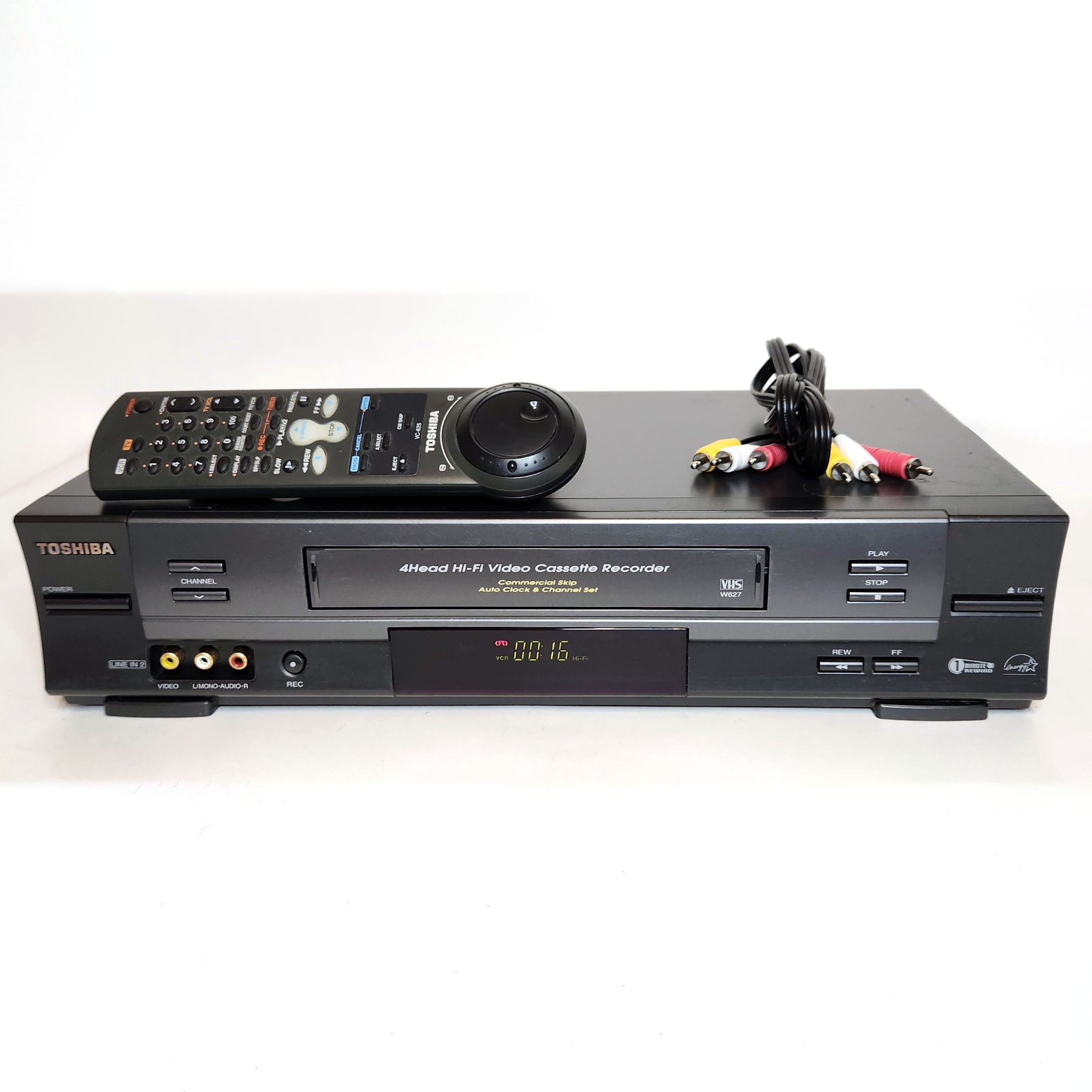 Outlet NEW - Toshiba W-627 Hi Fi 4 Head Stereo VHS Player Video Cassette Recorder VCR