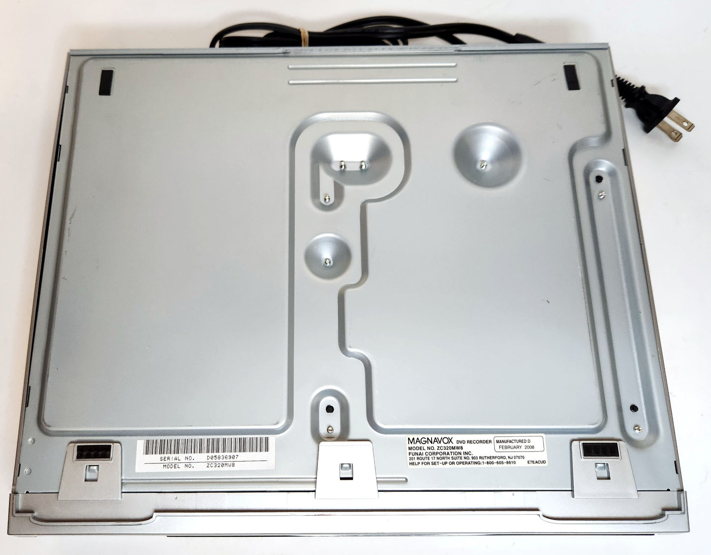 Magnavox ZC320MW8 DVD Recorder - Bottom and Labels