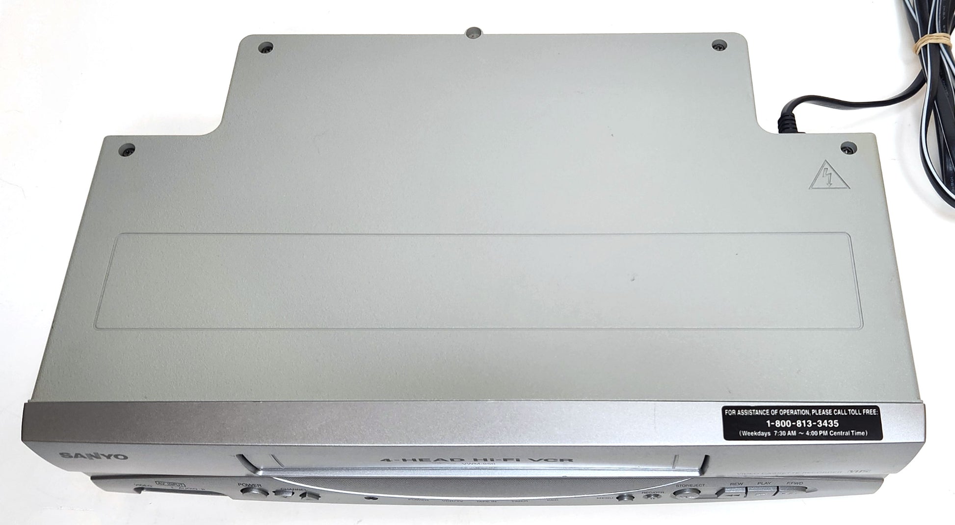 Sanyo VWM-950 VCR, 4-Head Hi-Fi Stereo - Top