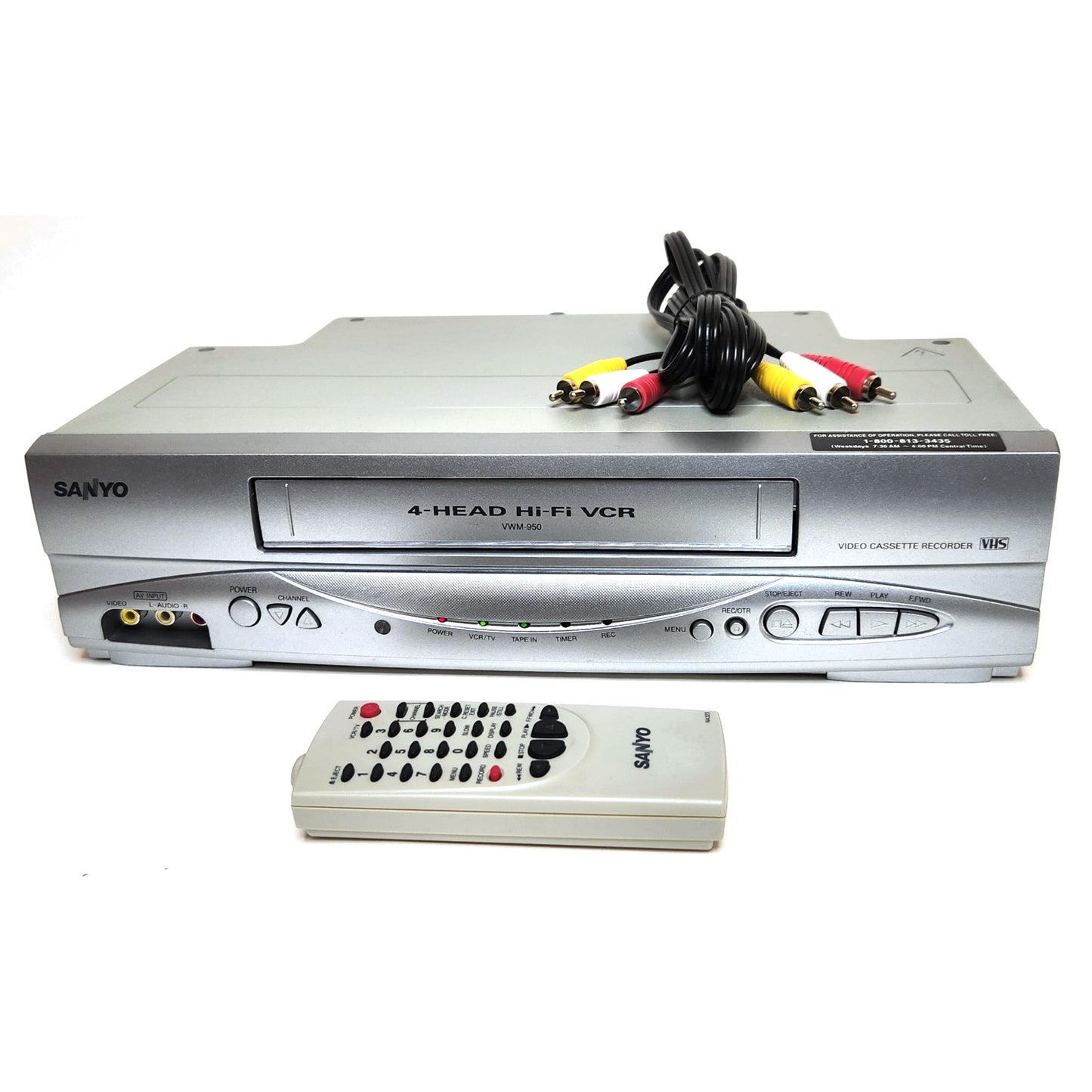 Sanyo VWM-950 VCR, 4-Head Hi-Fi Stereo
