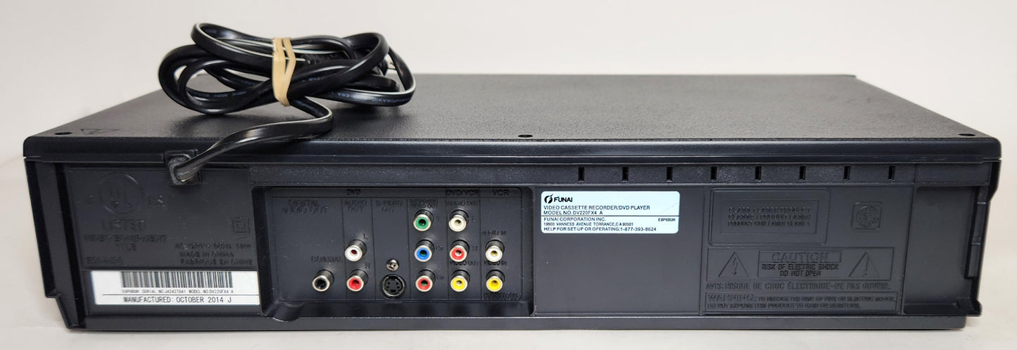 Funai DV220FX4 VCR/DVD Player Combo - Rear