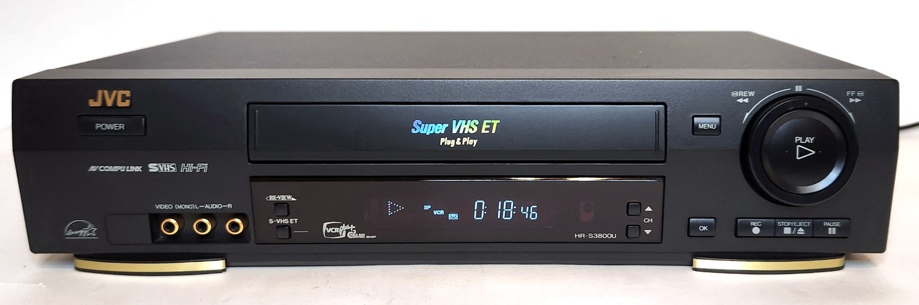 JVC HR-S3800U VCR, 4-Head Hi-Fi Stereo, Super VHS - Front