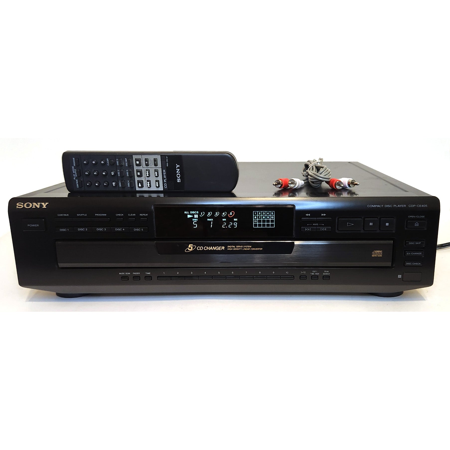 Sony CDP-CE405 5-Disc Carousel CD Changer Player – VCR-DVD.com