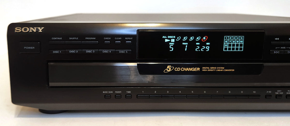 Sony CDP-CE405 5-Disc Carousel CD Changer Player – VCR-DVD.com