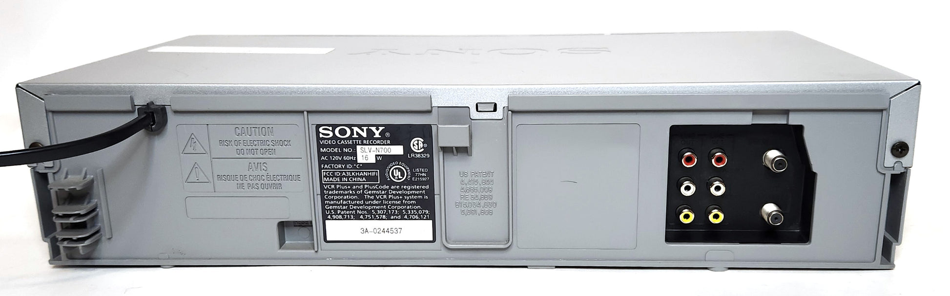 Sony SLV-N700 VCR, 4-Head Hi-Fi Stereo - Rear